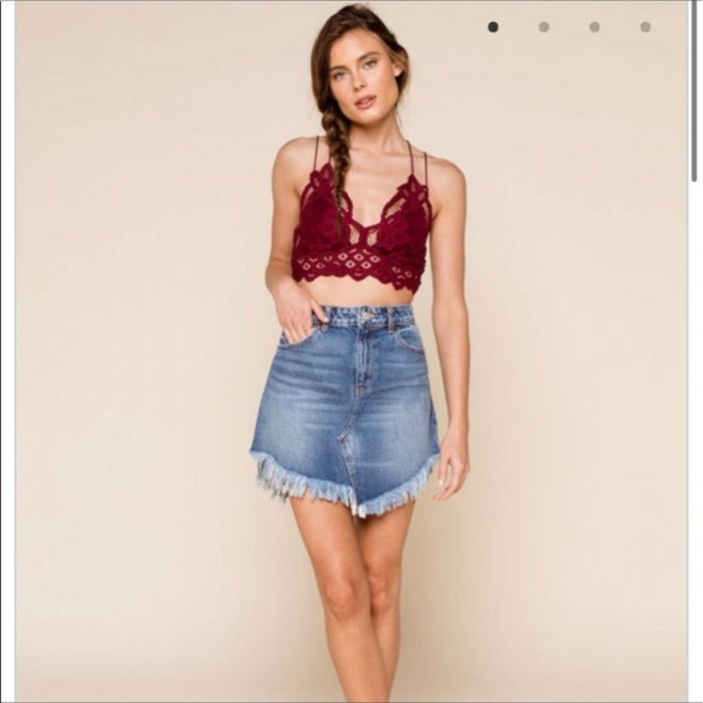 We The Free Bailey Frayed Hem Skirt